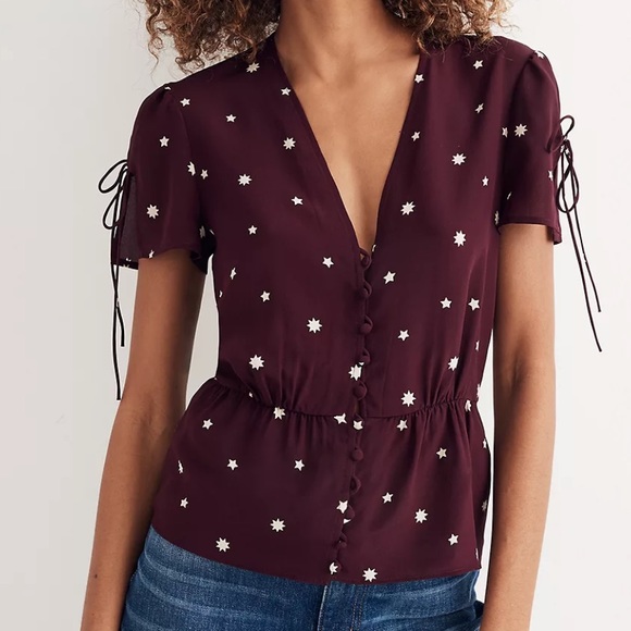 Madewell Tops - Madewell | Silk Belle Top | Star Mix